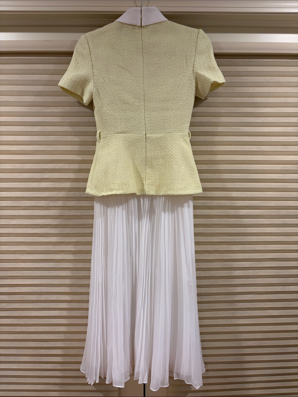 NWT Self-Portrait Yellow Boucle Midi Dress, Size US 0/2/4/6/8/10 - Picture 8 of 13